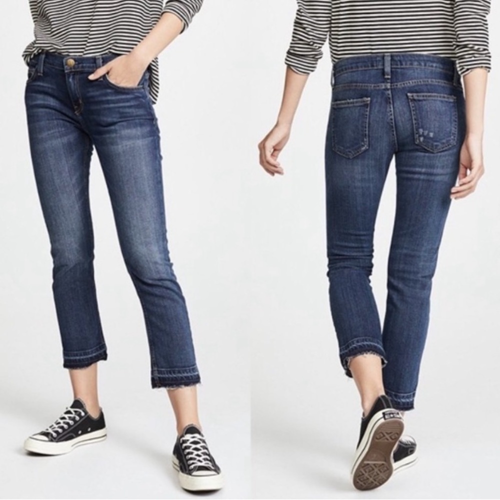 Current Elliot The Cropped Straight Jean Court Coupe Droite
